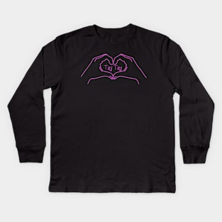 Tay Tay Heart Hands Drawing Kids Long Sleeve T-Shirt